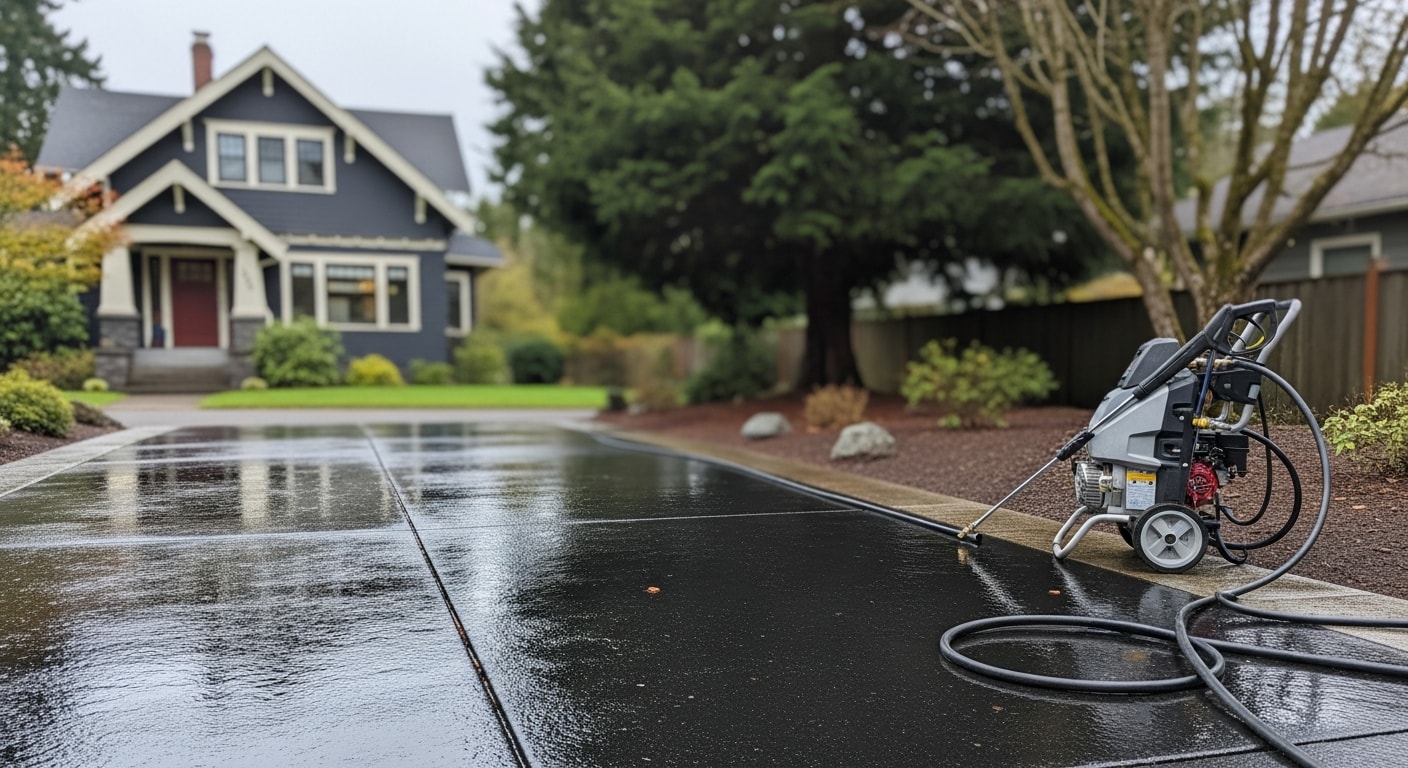 Professional pressure washing cleaning exterior home siding