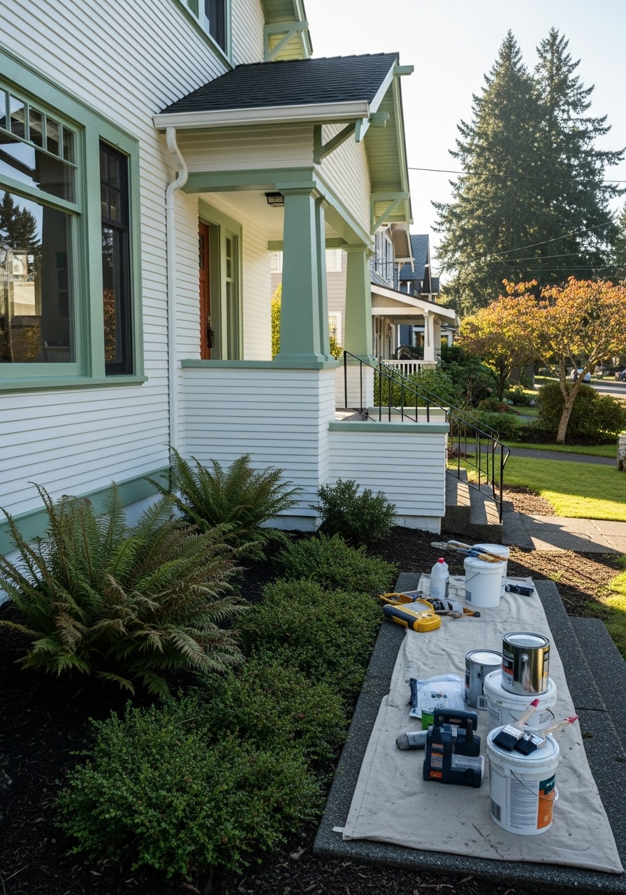 Vancouver homeowner discussing project details with service professional.